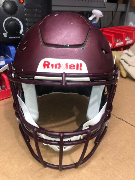 USED RIDDELL FLEX ADULT HELMET - MEDIUM - FLAT METALLIC MAROON - REJECT