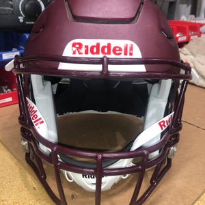 USED RIDDELL FLEX ADULT HELMET - MEDIUM - FLAT METALLIC MAROON