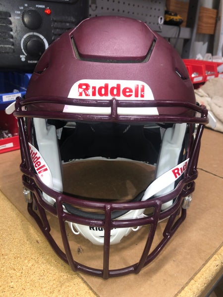 USED RIDDELL FLEX ADULT HELMET - MEDIUM - FLAT METALLIC MAROON