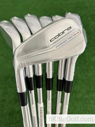 NEW LH Cobra King Forged Tec One Length 23 Iron Set 5-G / KBS $-Taper Lite