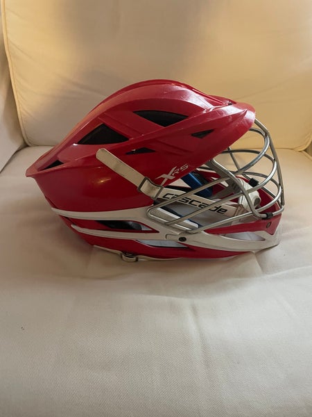 Cascade XRS Lacrosse Helmet - Red with Chrome Facemask (retail: $350)