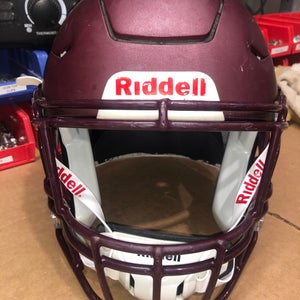USED RIDDELL FLEX ADULT HELMET - LARGE - FLAT METALLIC MAROON
