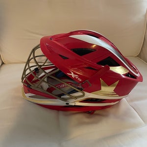 Cascade XRS Lacrosse Helmet - Red with Chrome Facemask (retail: $350)