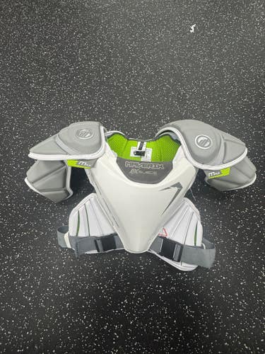 Used Maverik MAX EKG Lacrosse Shoulder Pads White MD 11849-S000033554