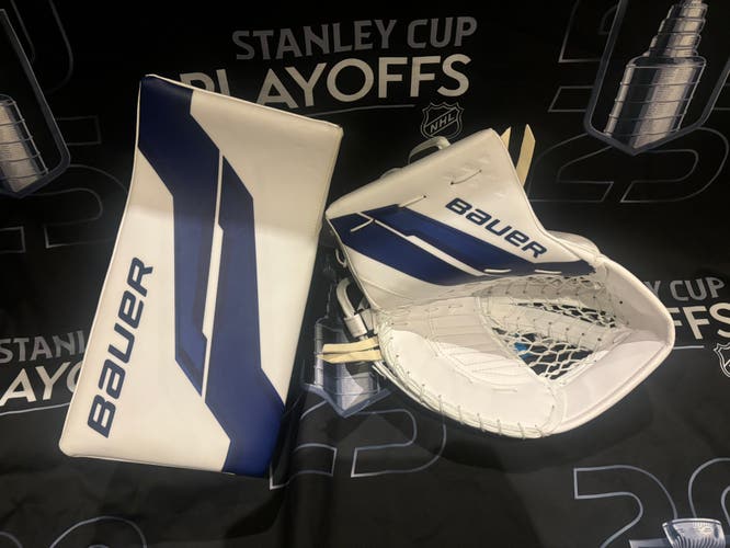 Brand New Pro Stock Bauer Supreme Shadow Pro Goalie Glove & Blocker Set Akhtyamov