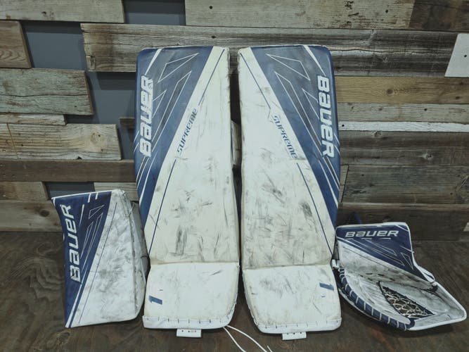 34" 2016 Bauer Supreme 1S Regular Goalie Full Set (Used) blue/white