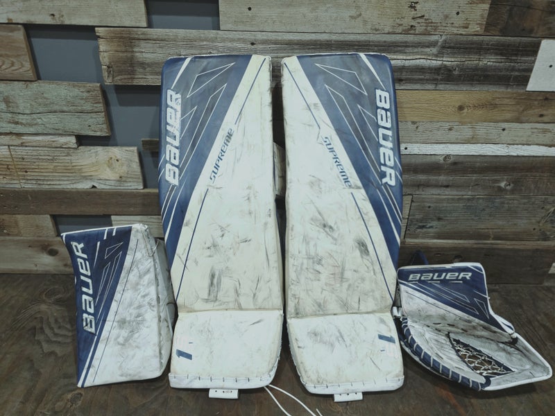 34" 2016 Bauer Supreme 1S Regular Goalie Full Set (Used) blue/white