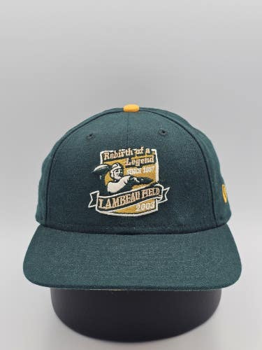 Vintage Green Bay Packers New Era NFL Sports 2003 Lambeau Field Hat Strapback