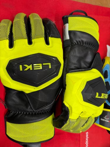 Yellow Men's Adult Large Leki WCR Venom SL 3D Race Gloves