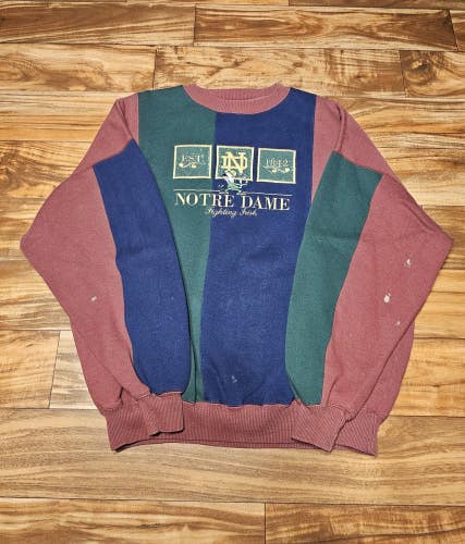 Vintage Notre Dame NCAA Fighting Irish CS Crable Sportswear Sweatshirt Size XL