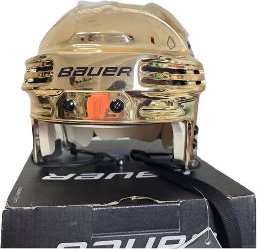 Large Bauer 4500 Helmet Gold Chrome Pro Stock (New)