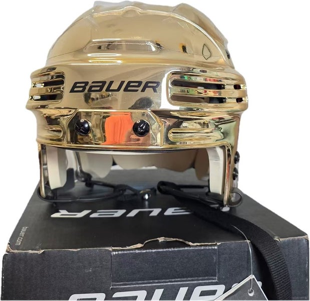 Large Bauer 4500 Helmet Gold Chrome Pro Stock (New)