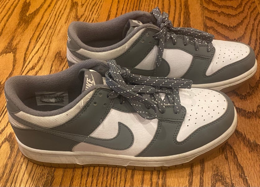 Nike Dunk Low GS Reflective Grey Size 6.5Y Big Kids - Lightly Worn