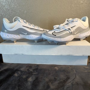 New Metal Nike Alpha Huarache Elite 4 Sz 10.5