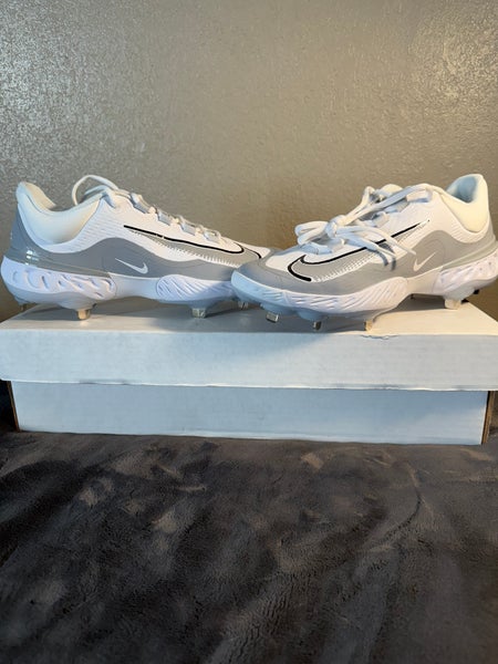 New Metal Nike Alpha Huarache Elite 4 Sz 10.5