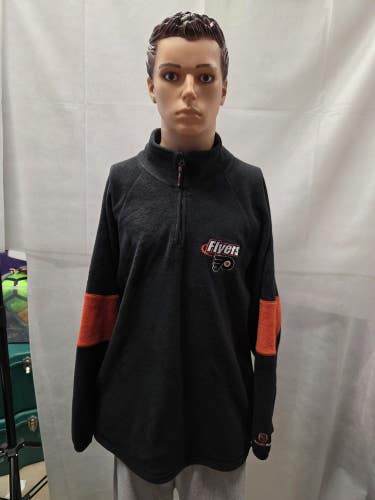 Vintage Philadelphia Flyers 1/4 Zip Fleece Jacket XL NHL