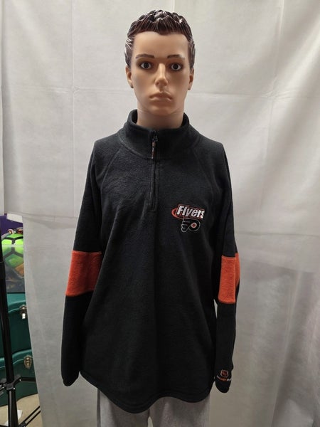 Vintage Philadelphia Flyers 1/4 Zip Fleece Jacket XL NHL