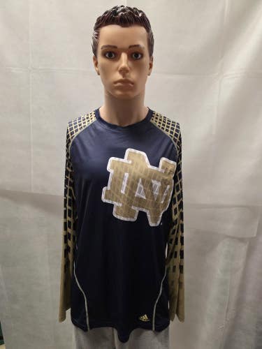 Notre Dame Fighting Irish Adidas Long Sleeve Shirt L NCAA