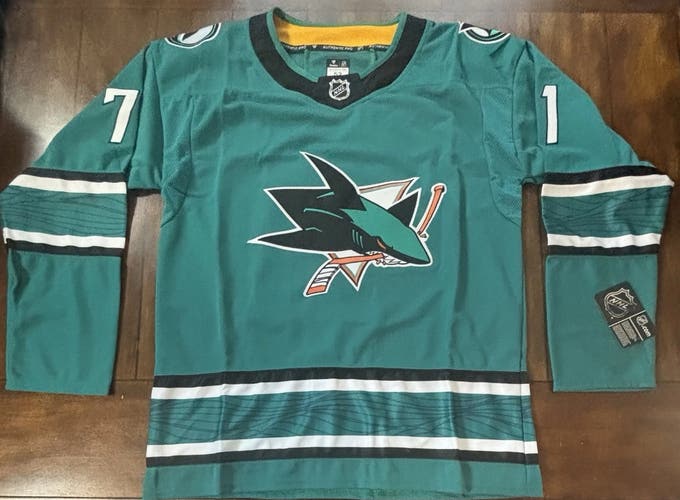 San Jose Sharks Macklin Celebrini Adult Large (52) Black #71 NWT