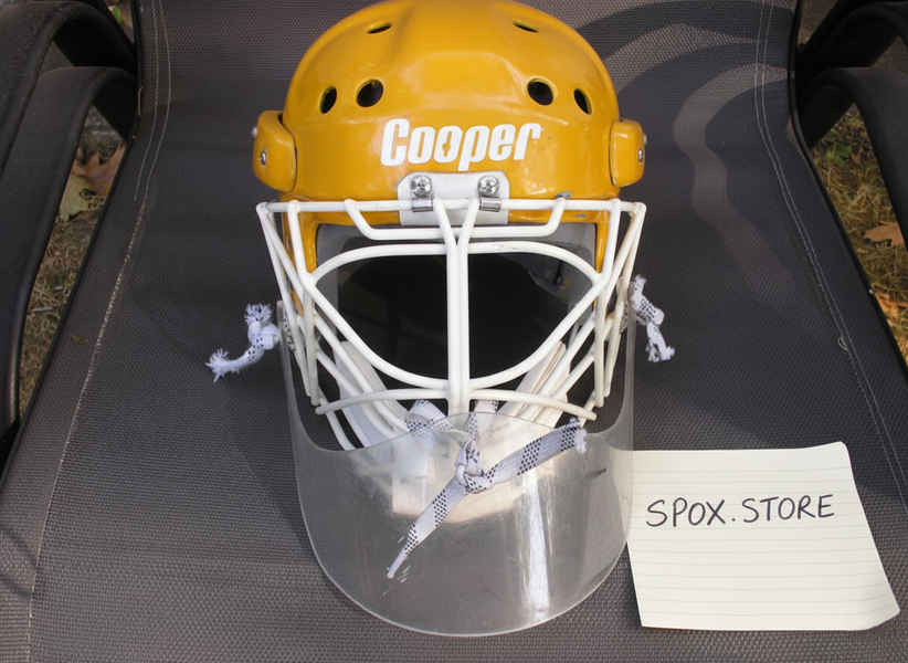 Gold Olympia Composite SK 2000 Clone Goalie Mask | Senior | Lightly Used (READ DESCRIPTION)