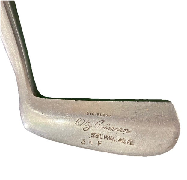 Otey Crisman 34H Putter 1964 Penny Selma ALA Hickory Shaft 34.5 RH Leather Grip