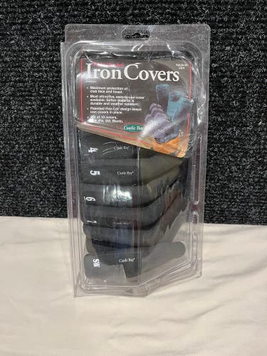 Castle Bay Black Golf Iron Headcovers NEW