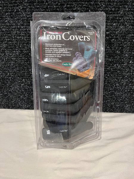 Castle Bay Black Golf Iron Headcovers NEW