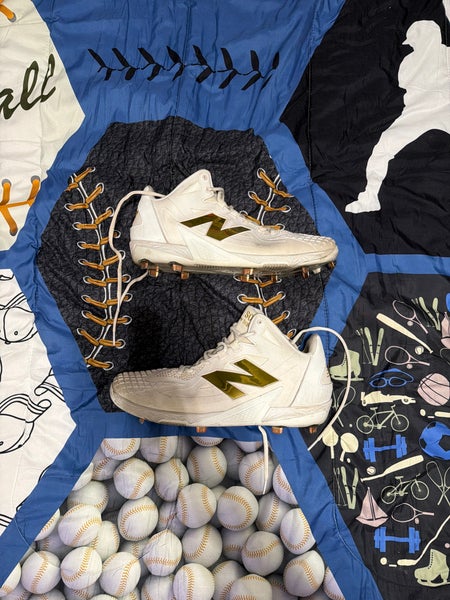 Used White New Balance Ohtani 1 Metal Cleats (Men’s 13)