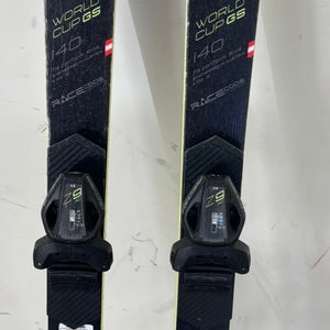 Unisex Fischer RC4 World Cup GS 140 cm Racing Skis With Bindings (Used)