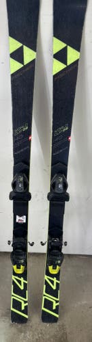Unisex Fischer RC4 World Cup GS 140 cm Racing Skis With Bindings (Used)
