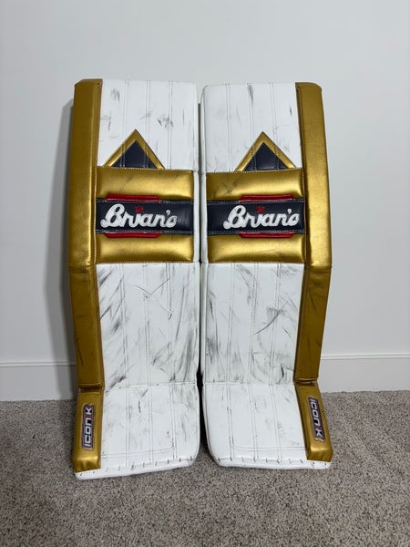 Adin hill golden knights 35" Brian's Iconik Pro Goalie Leg Pads Pro Stock (Used)