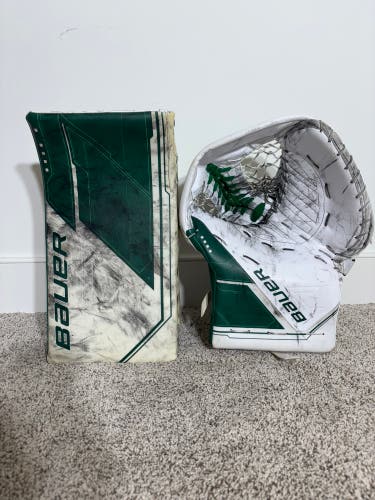 Jake oettinger Dallas stars Bauer mach Regular Pro Stock glove and blocker (Used)