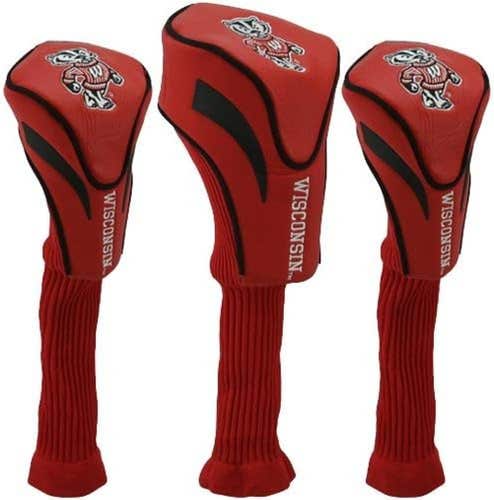 Team Golf Contour Golf Club Headcovers 3pk (Wisconsin Badgers) NCAA NEW