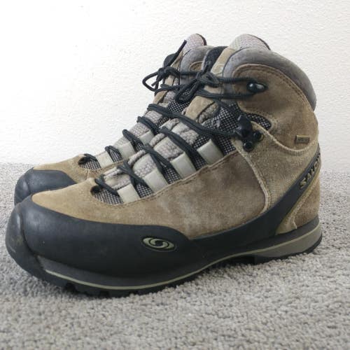 Salomon Contagrip GTX Trail Hiking Boots Womens Size 8.5 Waterproof Shoes Brown