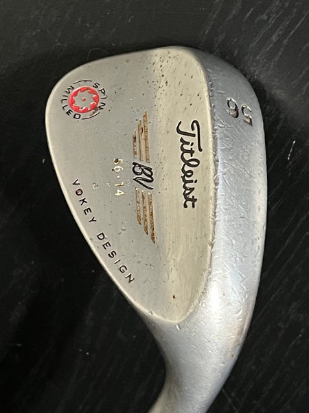 Titleist Vokey Design BV Spin Milled Red Saw 35" RH Wedge 56* 14 Stock Grip