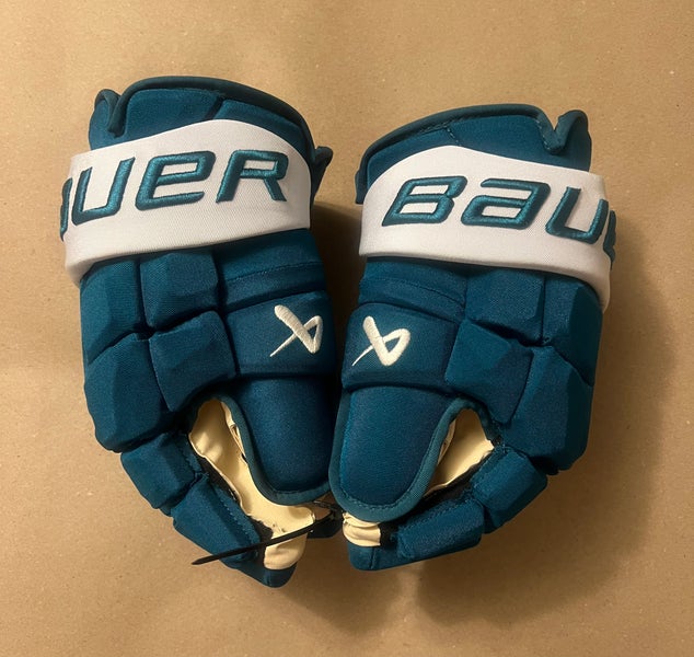 San Jose Sharks Bauer Supreme Mach Gloves 14" WALMAN NWOT