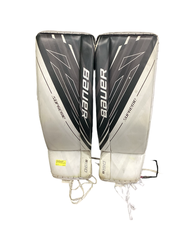 Used Bauer SUPREME S190 Goalie Leg Pads Inter White LG 11613-S000162880