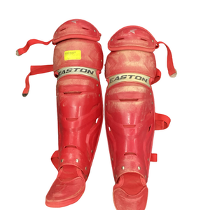 Used Easton GAME TIME Catchers Leg Guards Red Adult 11613-S000168011