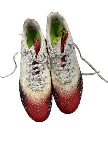 Used Under Armour CLONE SPOTLIGHT Adult FB Cleats Red Senior 10.5 11613-S000169913