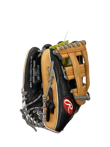 Used Rawlings R9 SERIES BB/SB Glove LH Throw Black 12" 11613-S000162155