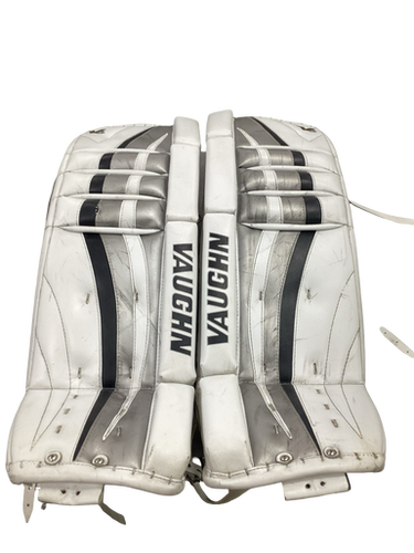 Used Vaughn V6 Goalie Leg Pads Senior White 32" 11613-S000160228
