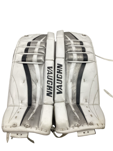 Used Vaughn V6 Goalie Leg Pads Senior White 32" 11613-S000160228