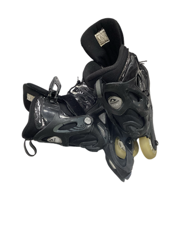 Used Rollerblade SPITFIRE Junior Rec Fitness Skates Black Adjustable 11613-S000160220