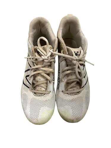 Used New Balance FREEZE LAX Cleats Boys White Junior 04 11613-S000160011