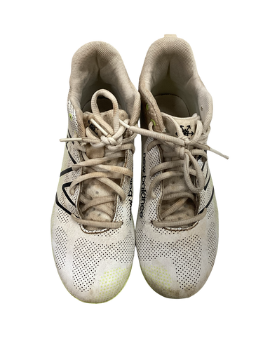 Used New Balance FREEZE LAX Cleats Boys White Junior 04 11613-S000160011