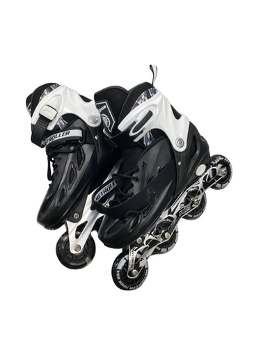 Used ADJUSTABLE SKATE BOOTS Senior Roller Quad Skates Black Adjustable 11613-S000172161