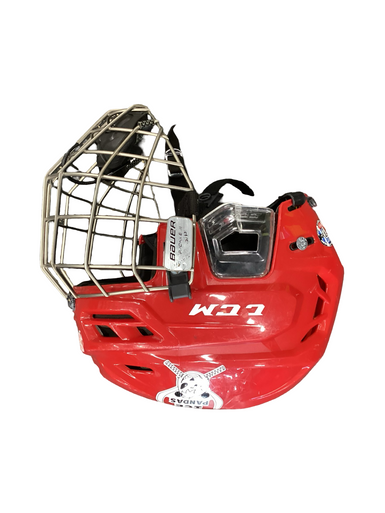 Used CCM TACKS 310 Helmet Cage Combo Red MD 11613-S000167503