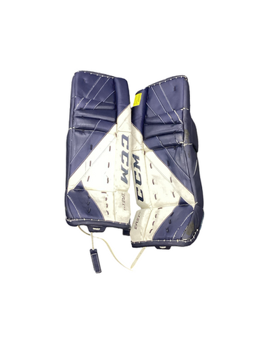 Used CCM EFLEX 5.5 Goalie Leg Pads Youth Navy Blue 26" 11613-S000164989