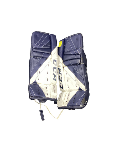 Used CCM EFLEX 5.5 Goalie Leg Pads Youth Navy Blue 26" 11613-S000164989