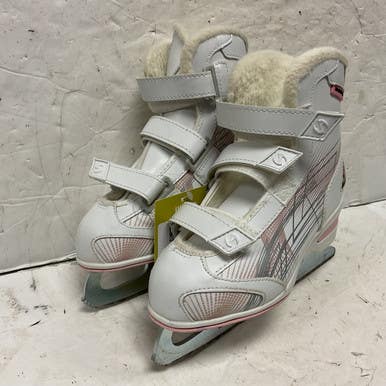 Used Jackson SOFTEC Girls Softboot Skate Pink And White Junior 01 11855-S000195136